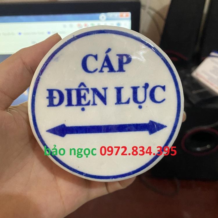 mốc sứ báo cáp,mốc sứ cảnh báo cáp điện lực,mốc sứ cáp điện ngầm