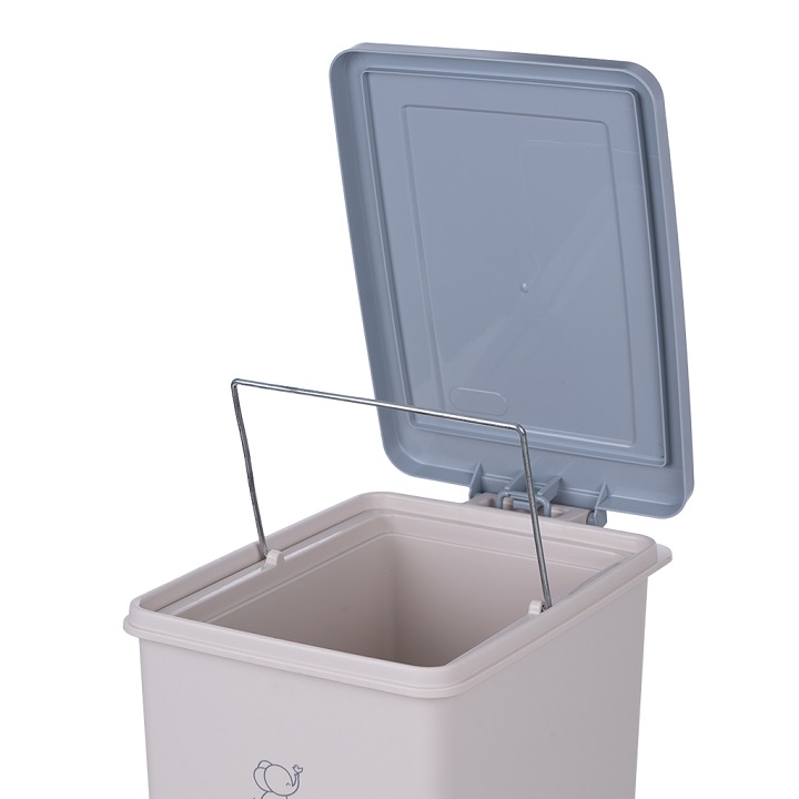 Thùng rác đạp chân 15L có nắp đóng chậm cao cấp
