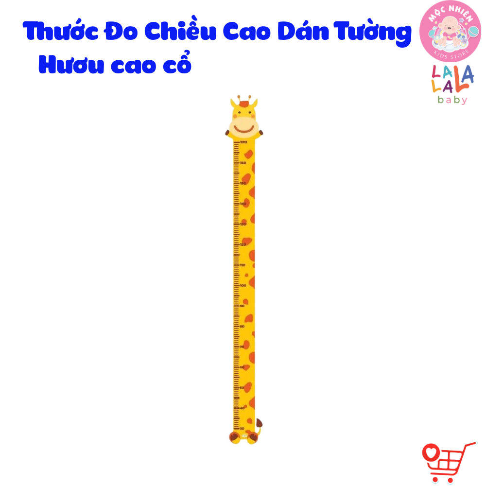 Thước Đo Chiều Cao Dán Tường cho Bé Hình Con Vật Đáng Yêu - Lalala Baby