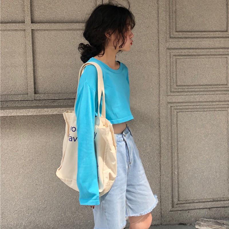 Áo thun nữ cổ tròn tay dài