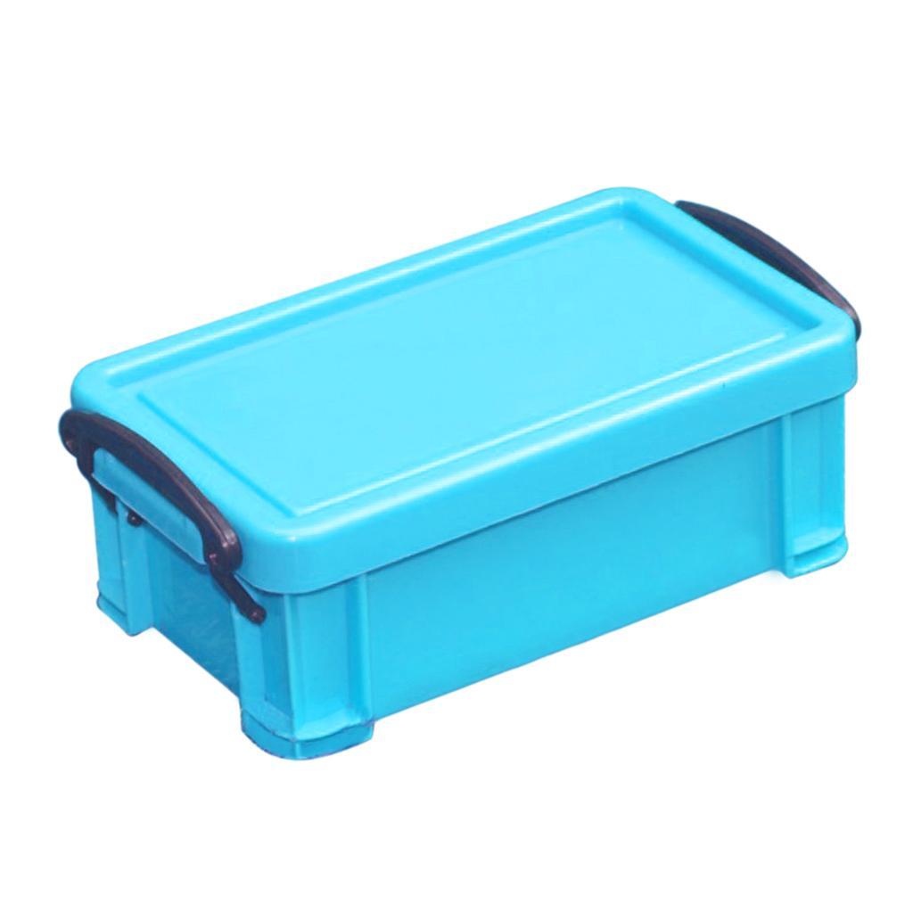2X Home Furnishing Box 0.5L Latch Box Colorful with Lid Food Sealed Case Blue