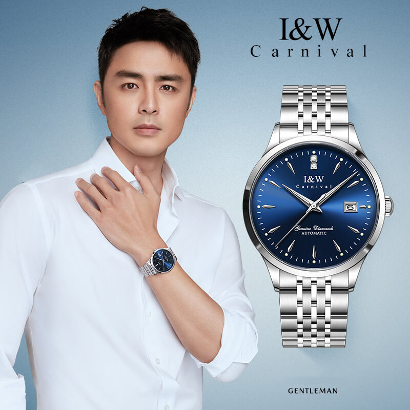 Đồng hồ nam chính hãng IW Carnival  IW731G-1 ,kính sapphire,chống xước,chống nước 50m,Bh 24 tháng,máy cơ (automatic)