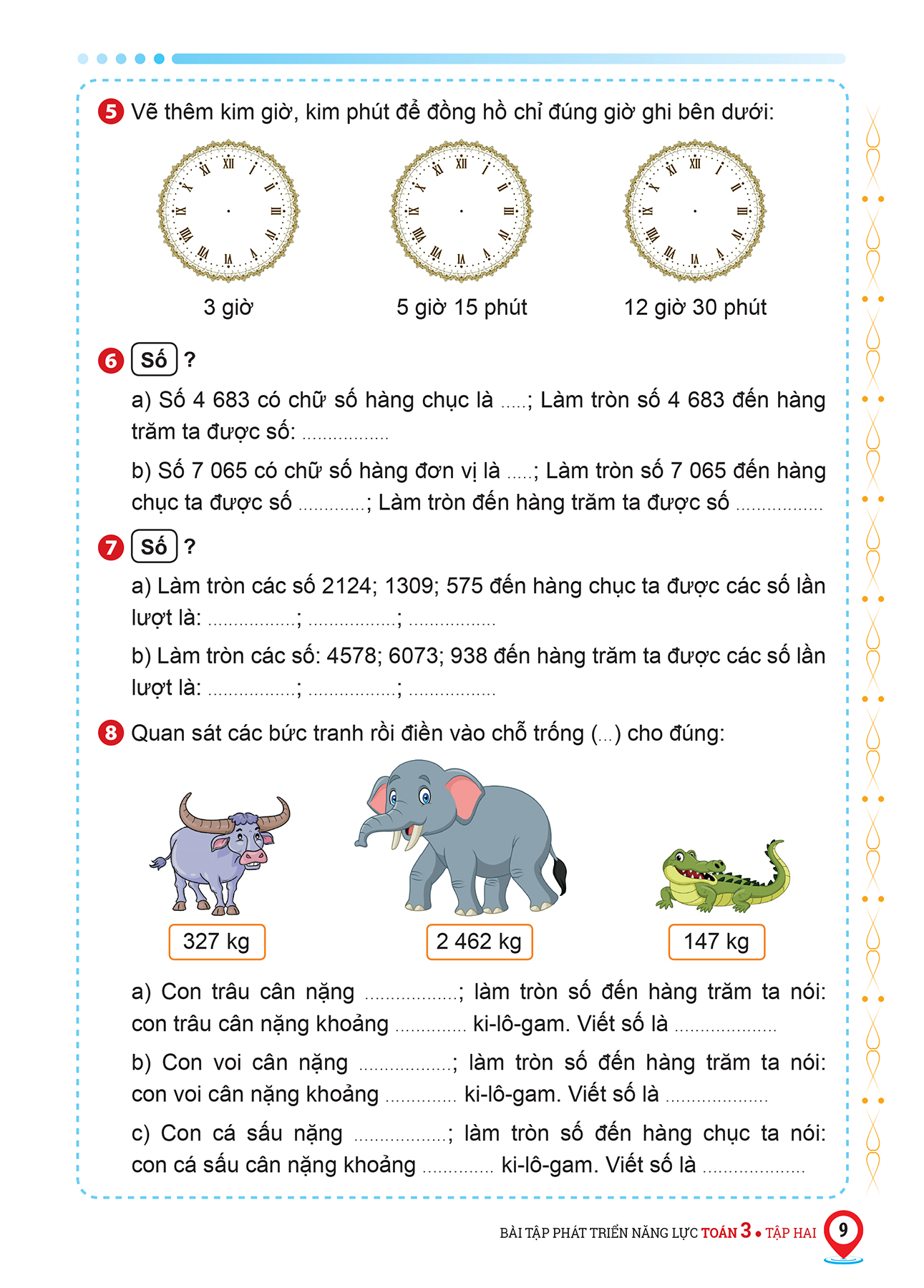 Bài tập phát triển năng lực Toán 3 Tập 2 (Bám sát SGK Kết Nối)