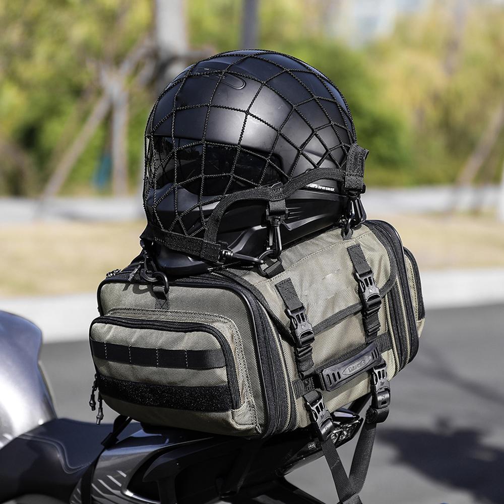 Motorcycle Helmets Elastic Net Bag Trunk Luggage Mesh Net Bag with 8 Hooks Universal Helmets Hold Storage Mesh Bag Motor Helmets Storage Accessories