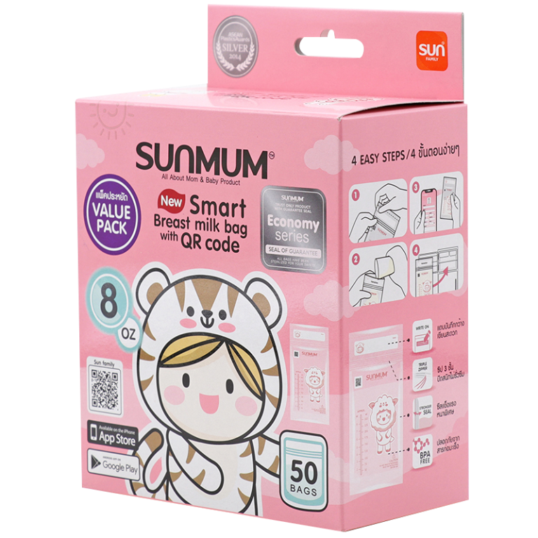 Túi Trữ Sữa SUNMUM 250ml - Hộp 50 Túi