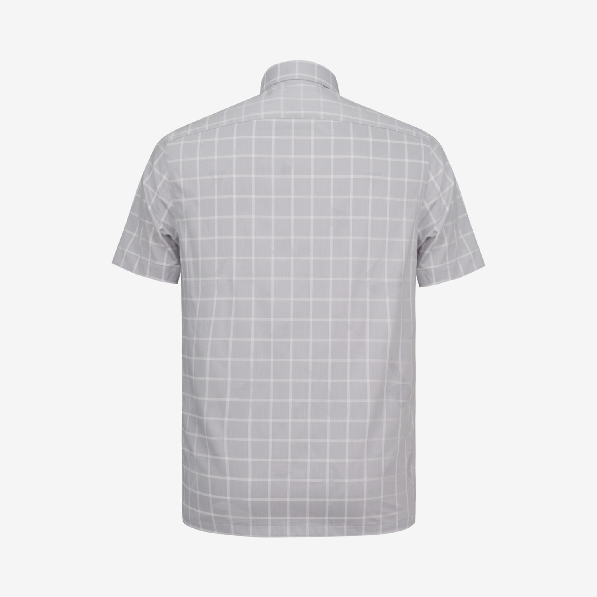 Áo sơ mi nam KHATOCO Tailor Fit ngắn tay A1MN538T2-CNCR733-2703-N