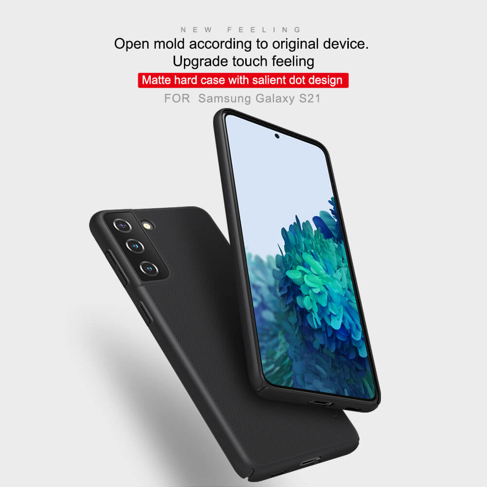 Ốp Lưng Sần chống sốc cho Samsung Galaxy S21 hiệu Nillkin Super Frosted Shield - Hàng Chính Hãng