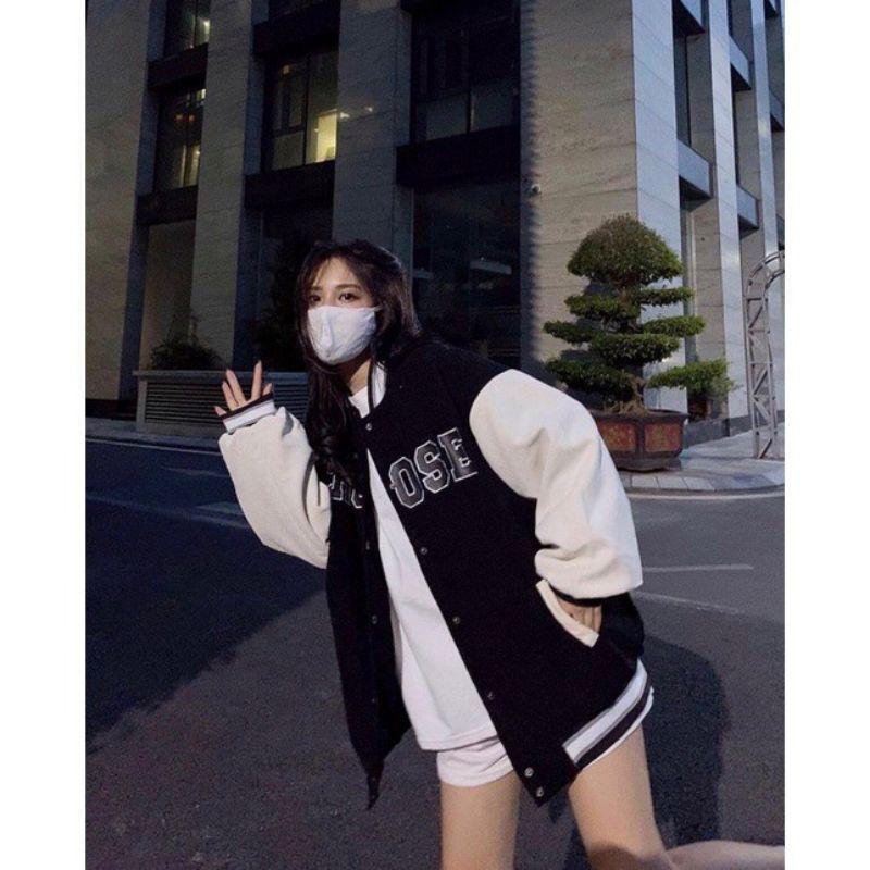 Áo Khoác Bomber Choose Chất Nỉ Nhung Phối Tay 2 Màu Siêu Hot Hi