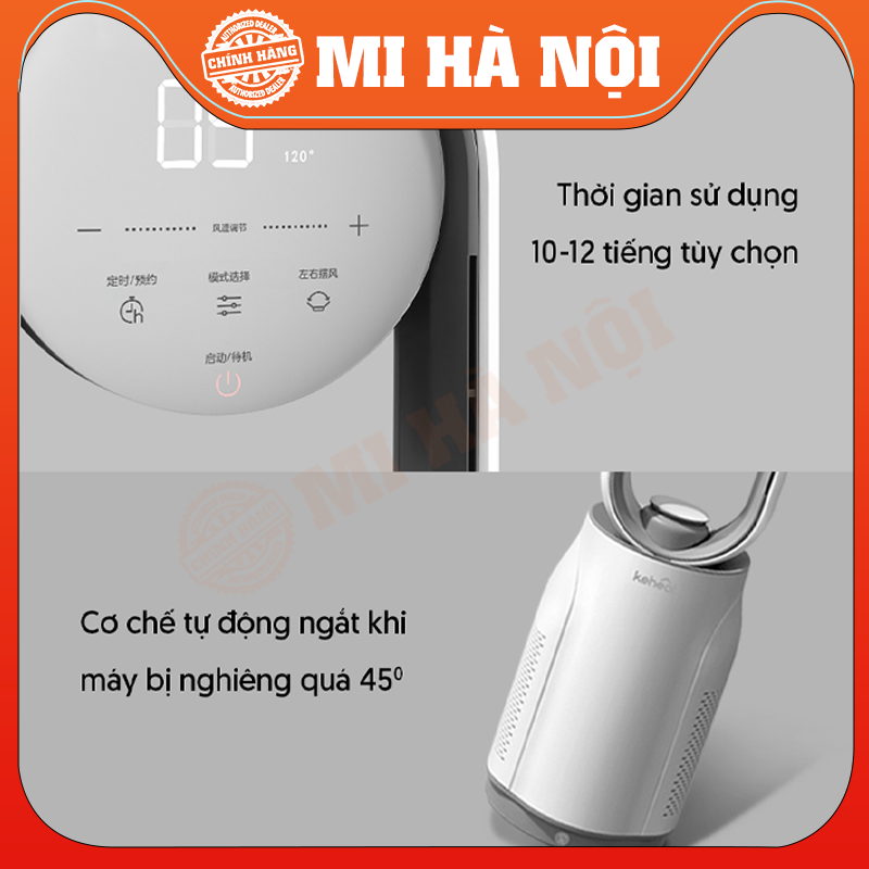 Quạt Không Cánh Tạo Ion Cao Cấp Xiaomi KEHEAL A4 / A3-Kiêm lọc không khí, 12 cấp độ gió, độ ồn thấp- Hàng chính hãng