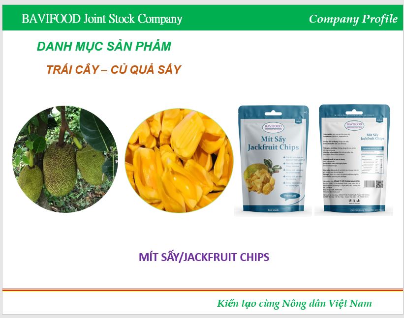 Mít Sấy Chân Không (Jackfruit Chips), Giòn Xốp Tự Nhiên - BAVIFOOD, Khối Lượng: 100 grs (gói = 100 grs) – Premium