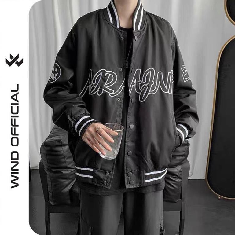 Áo khoác bomber dù unisex form rộng 2 lớp cực đẹp nam nữ thời trang kim gia