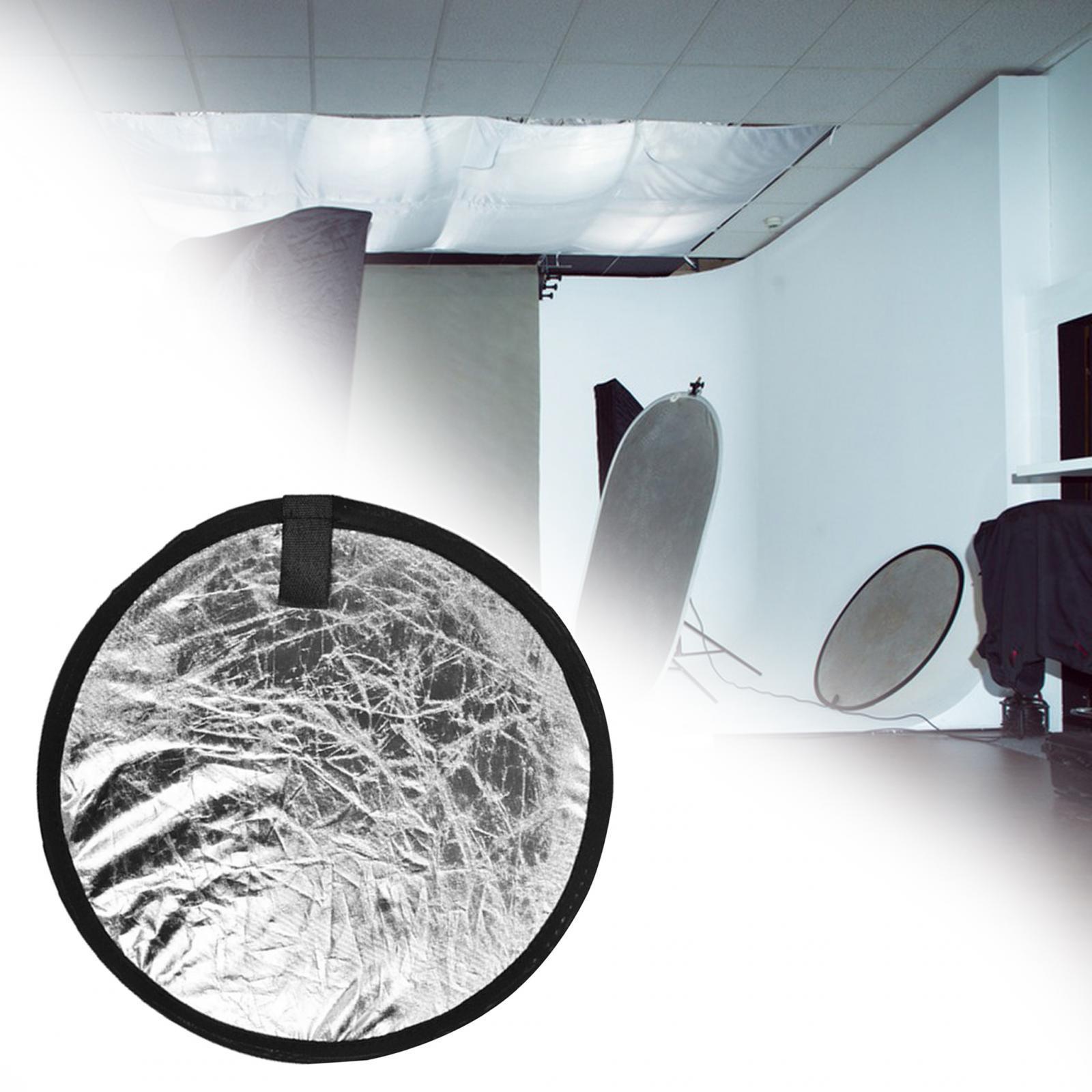 Light Reflectors Board Photography Reflector, Round High Quality 60cm Photo Reflector Light Diffuser for Outdoor, Photography