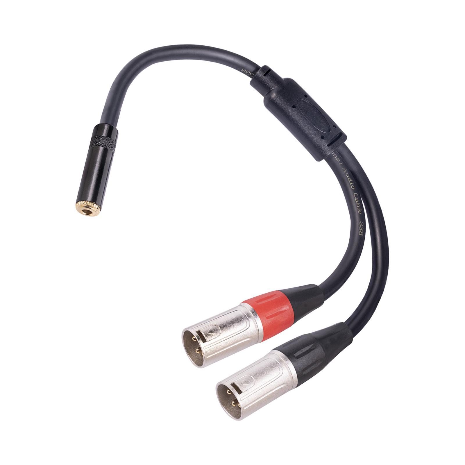 3.5 mm Female Audio Cable Adapter Y Splitter AUX Cable for Mobile Home PC