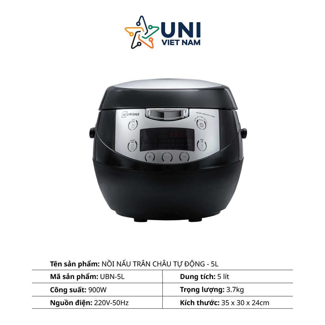 Nồi nấu trân châu tự động Unibar UBN-5L Hàng Chính Hãng