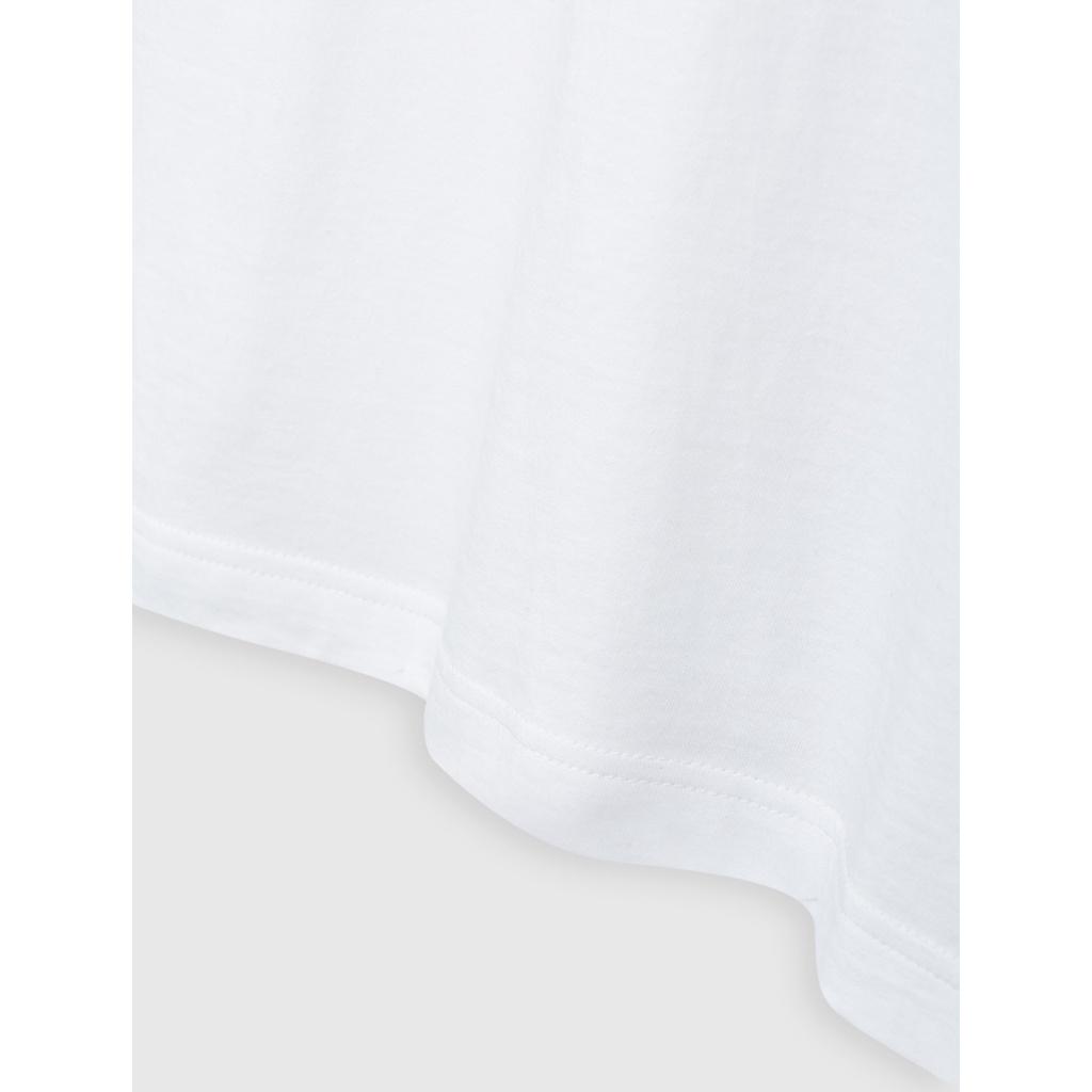 Áo phông nam CANIFA cotton cổ tròn tay cộc màu trắng cao cấp - 8LT22S002