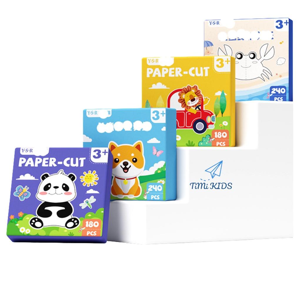 Bộ dụng cụ origami cắt giấy thủ công dành cho trẻ em bằng giấy bìa cứng bé từ 2 tuổi