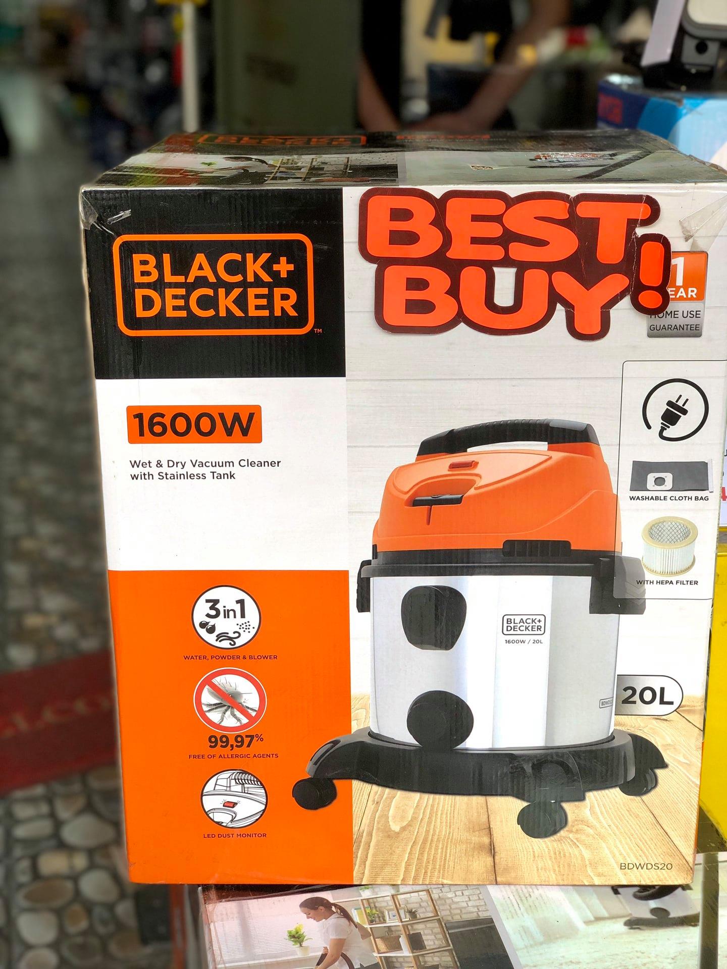Máy hút bụi khô và ướt chạy điện BLACK & DECKER BDWDS20-B1 - Hàng chính hãng