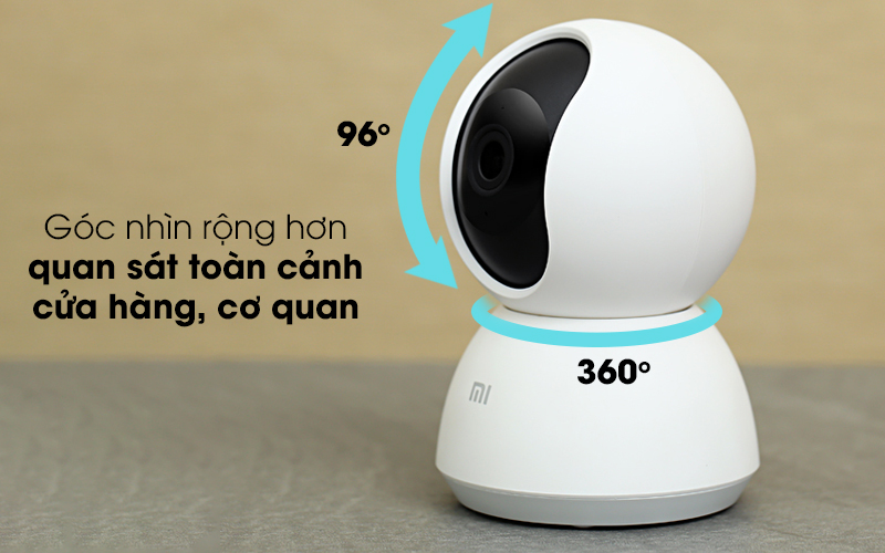 Camera 360° Xiaomi - Hàng chính hãng - Camera quan sát Mi 360° 1080P Mi Home Security có đèn hồng ngoại, kết nối wifi