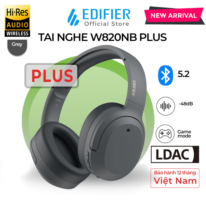 Tai Nghe Bluetooth Edifier W820NB Plus(3 Màu), Chống Ồn Chủ Động, Hires Audio, Gaming, Xuyên Âm, Đàm Thoại Rõ Ràng