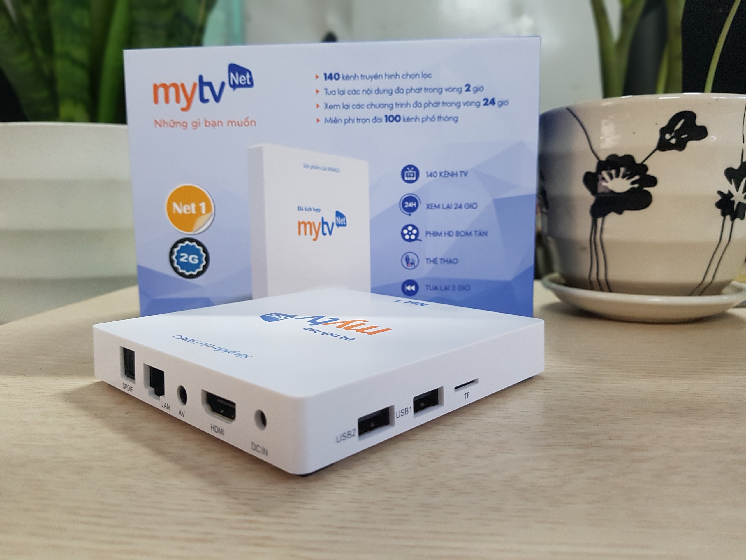 Android MyTV Net RAM 2G-2020 Tặng Chuôt Tài khoản HDplay, Android 7.1.2- Hàng chính hãng