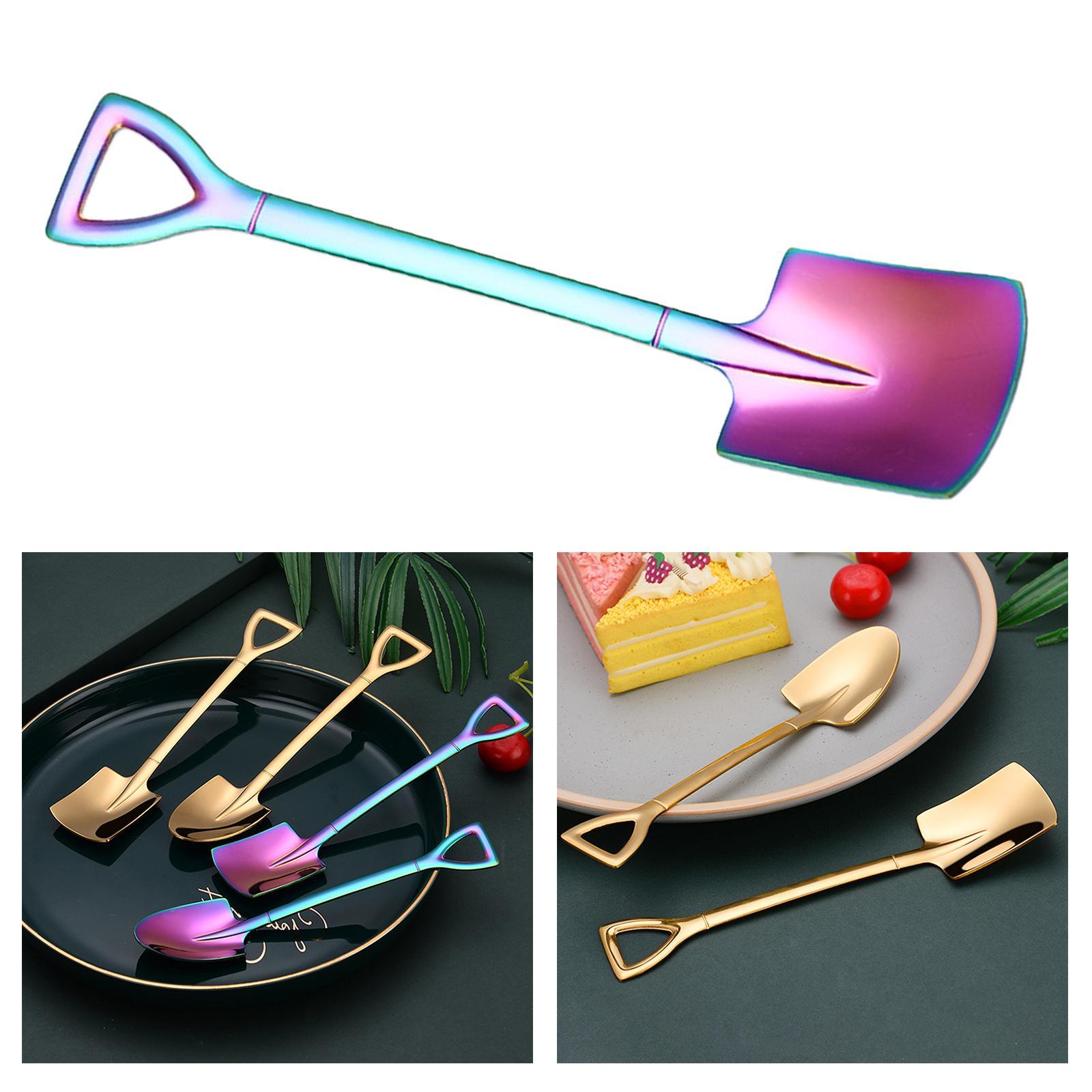 4Pcs Shovel Dessert Stirring Mixing Spoon for Teaspoons