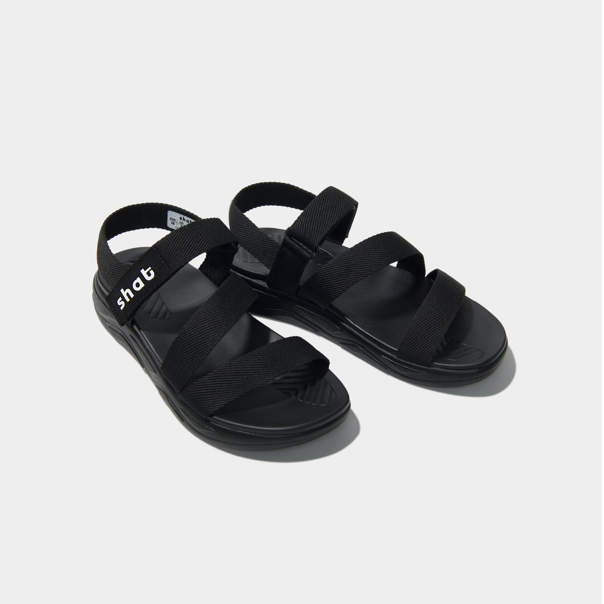 Giày Sandals Unisex Thời Trang Shat Full Đen S1M1010