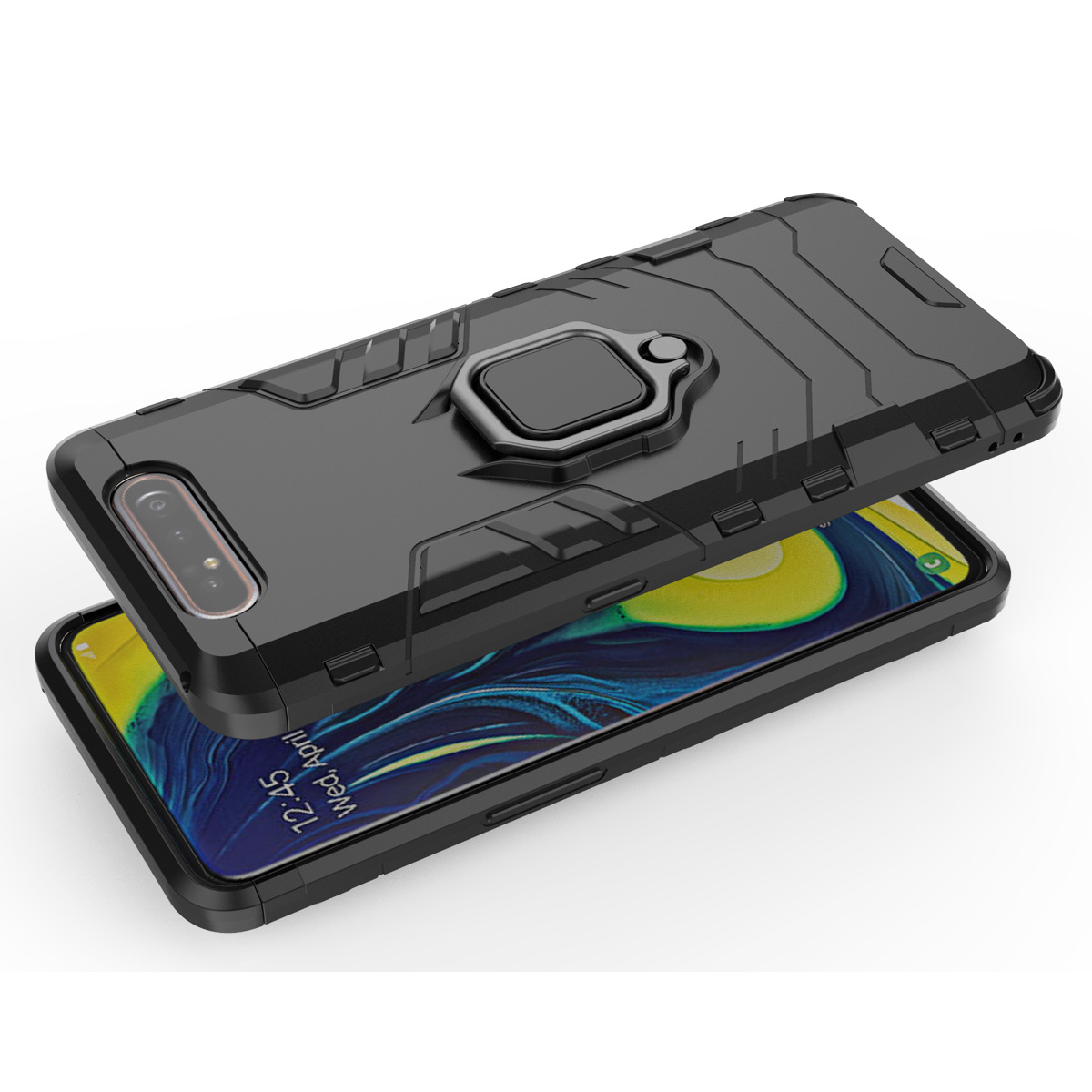 Ốp lưng dành cho samsung Galaxy A80 iron man chống sốc kèm iring - hàng nhập khẩu