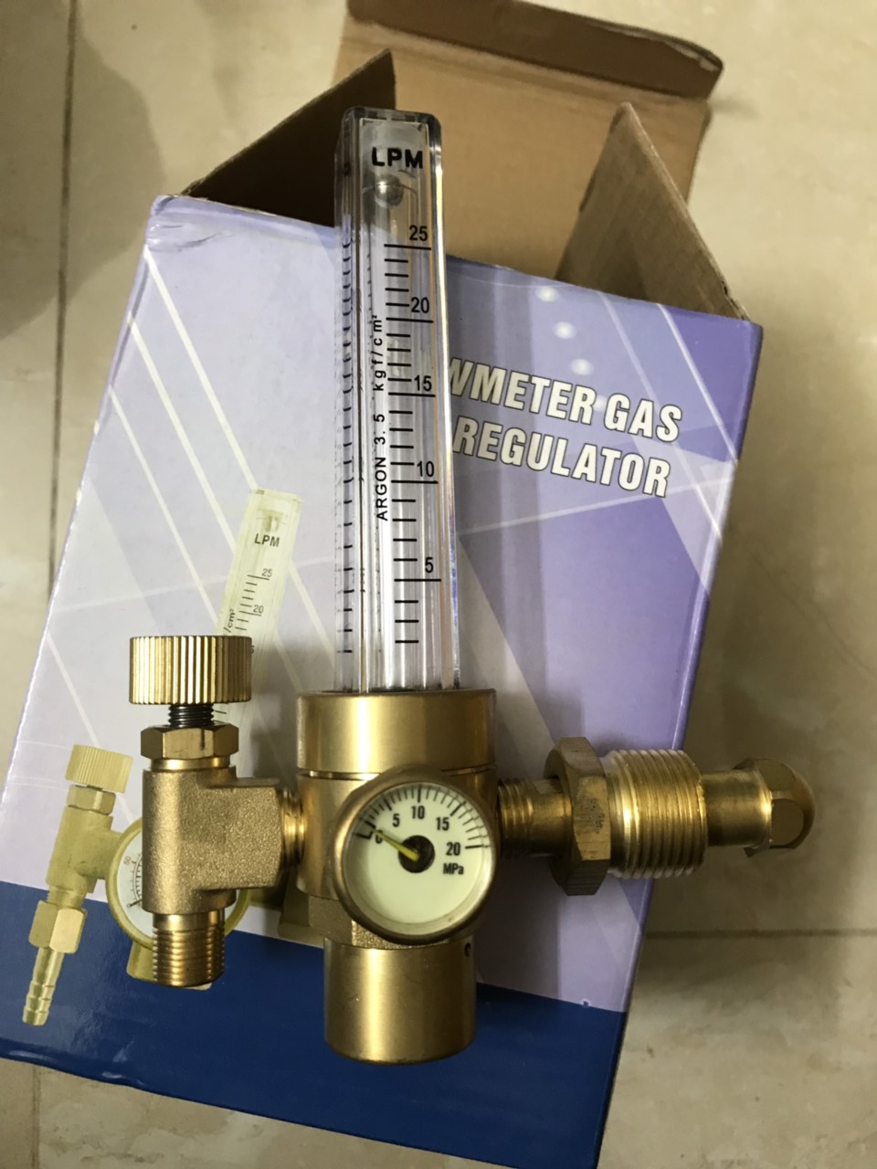 Đồng hồ khí Argon mạ đồng
