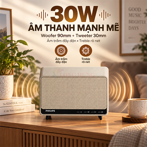 Loa Bluetooth Philips TAS6500WT/70 - Hàng chính hãng