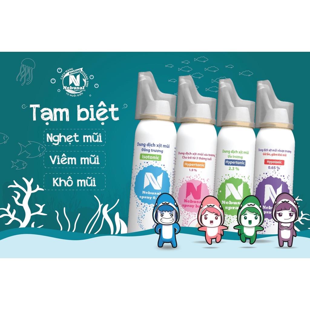 Xịt Mũi Nebusal 2.3 giúp giảm Nghẹt Mũi, Sổ mũi ở người lớn và trẻ em trên 3 tuổi