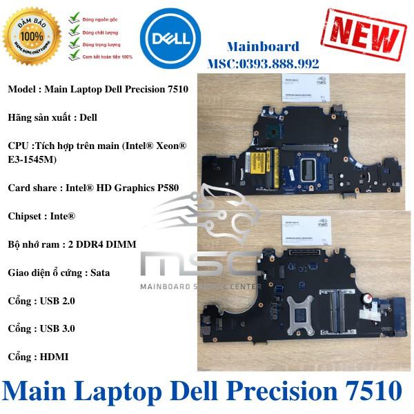 Main Laptop Dell Precision 7510 / (Intel Xeon E3-1545M) / VGA Nvidia M1000m