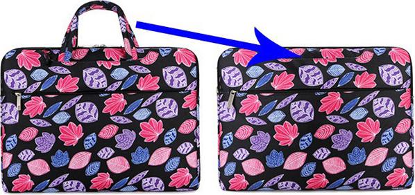 Túi chống sốc họa tiết hoa lá cho laptop, Macbook