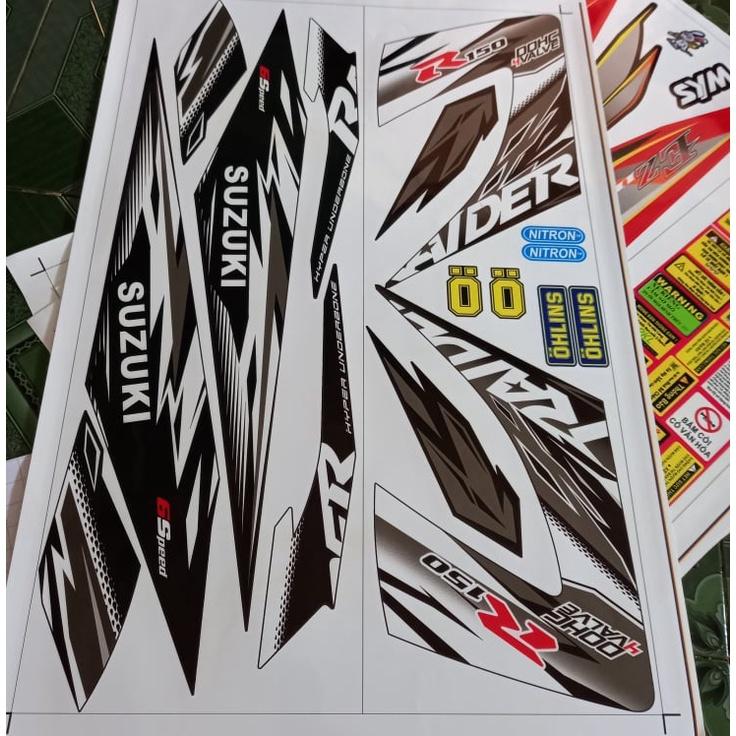 tem rời raider R150 đen xám