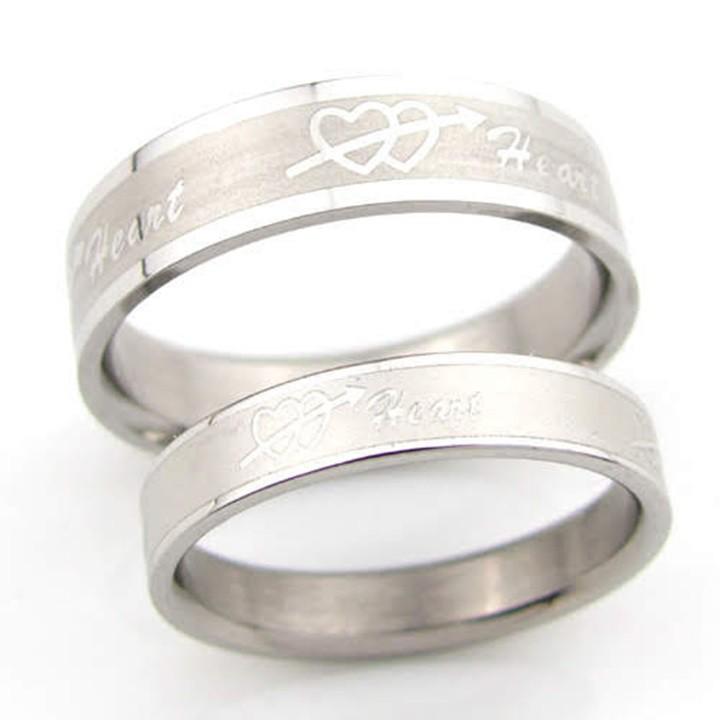 Nhẫn cặp inox Heart NC08 giá 1 chiếc