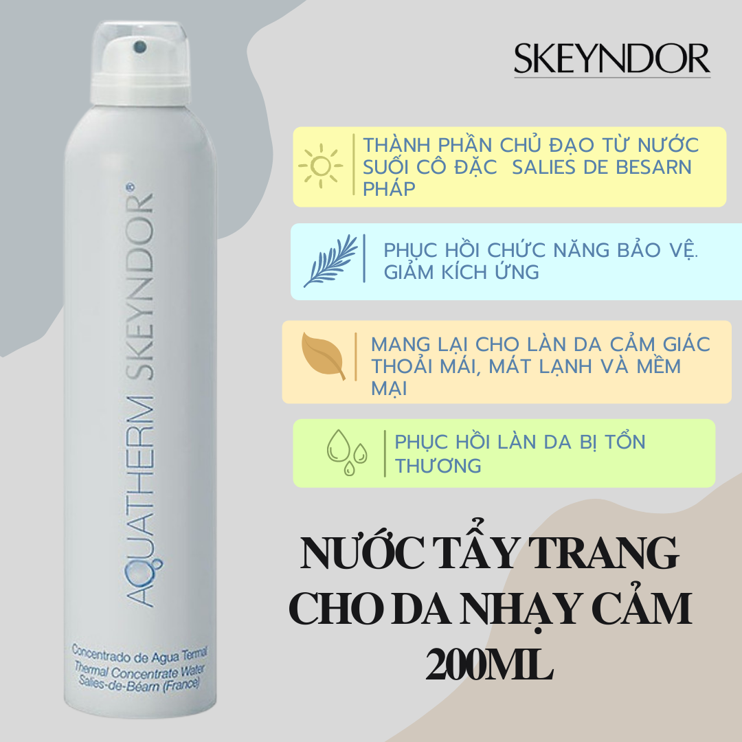 [SKEYNDOR] Xịt khoáng Magie nước suối nóng cho da nhạy cảm Aquatherm Skeyndor 100ml