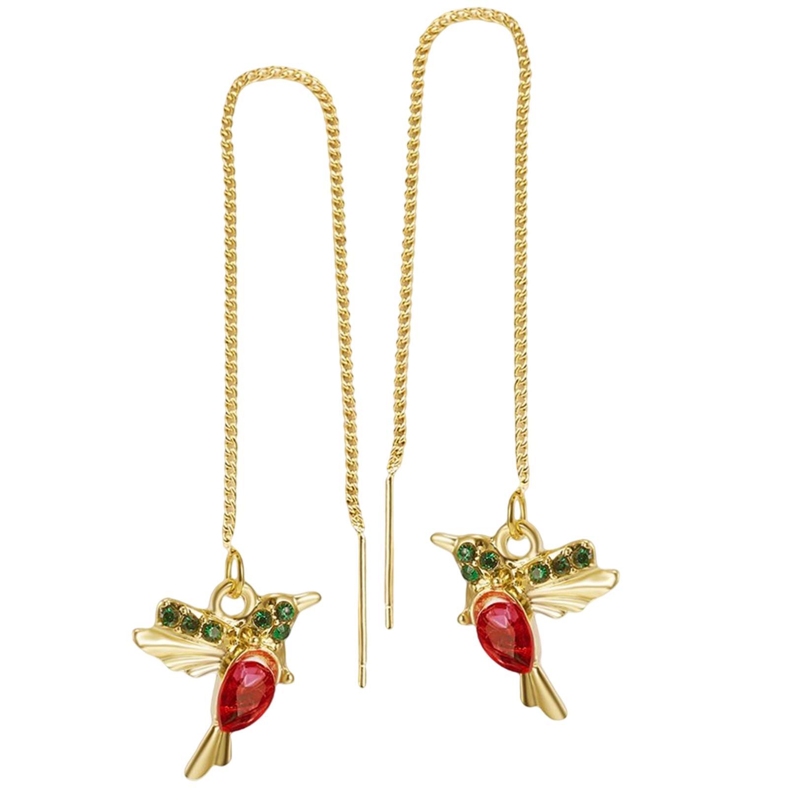 Stylish Earrings Stud Earring Long Pendant Earrings with Zircon Earrings for