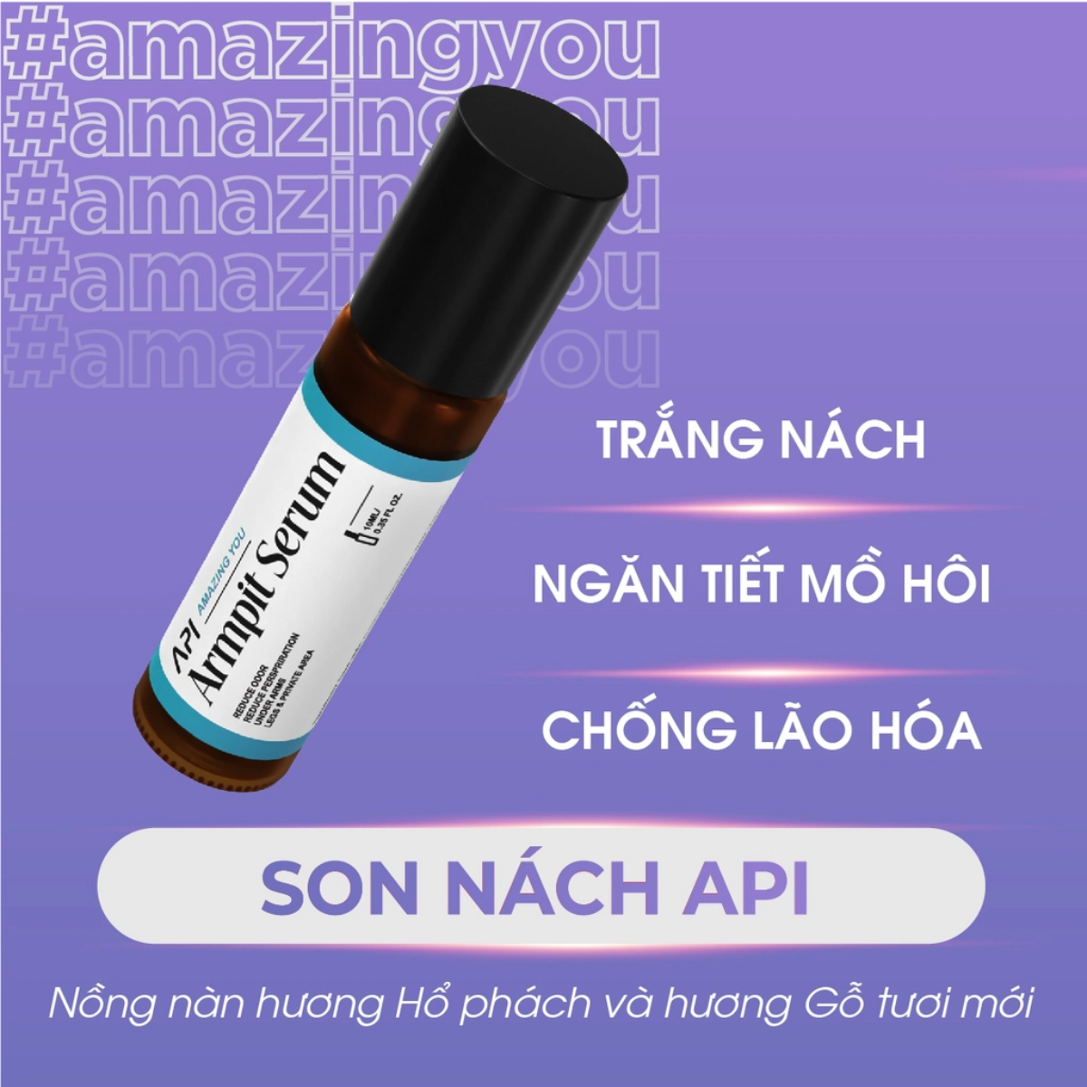 Son Nách Api - Lăn Khử Mùi Hôi Nách Hương Cá Tính Mee Natural Cho Nam Và Nữ 10ml