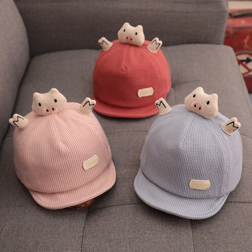 Mũ lưỡi trai hình chú lợn đáng yêu cho bé