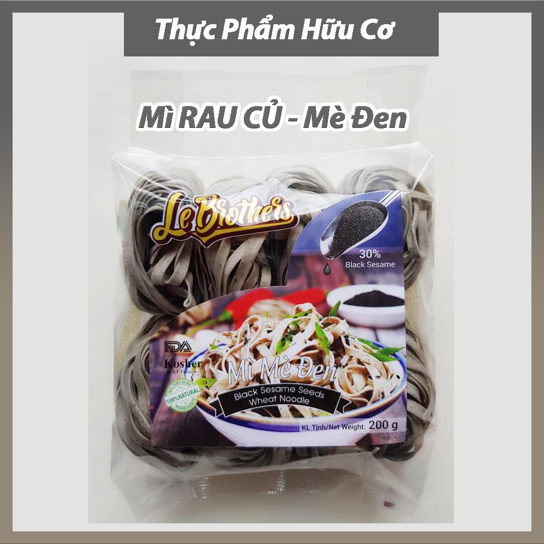 Mì Rau Củ ( MÈ ĐEN ) Mỳ Hữu Cơ Organic Cho bé , Thực dưỡng giảm cân , Anpaso, mỳ rau củ Eat clean, ăn chay, không chiên nóng 200g