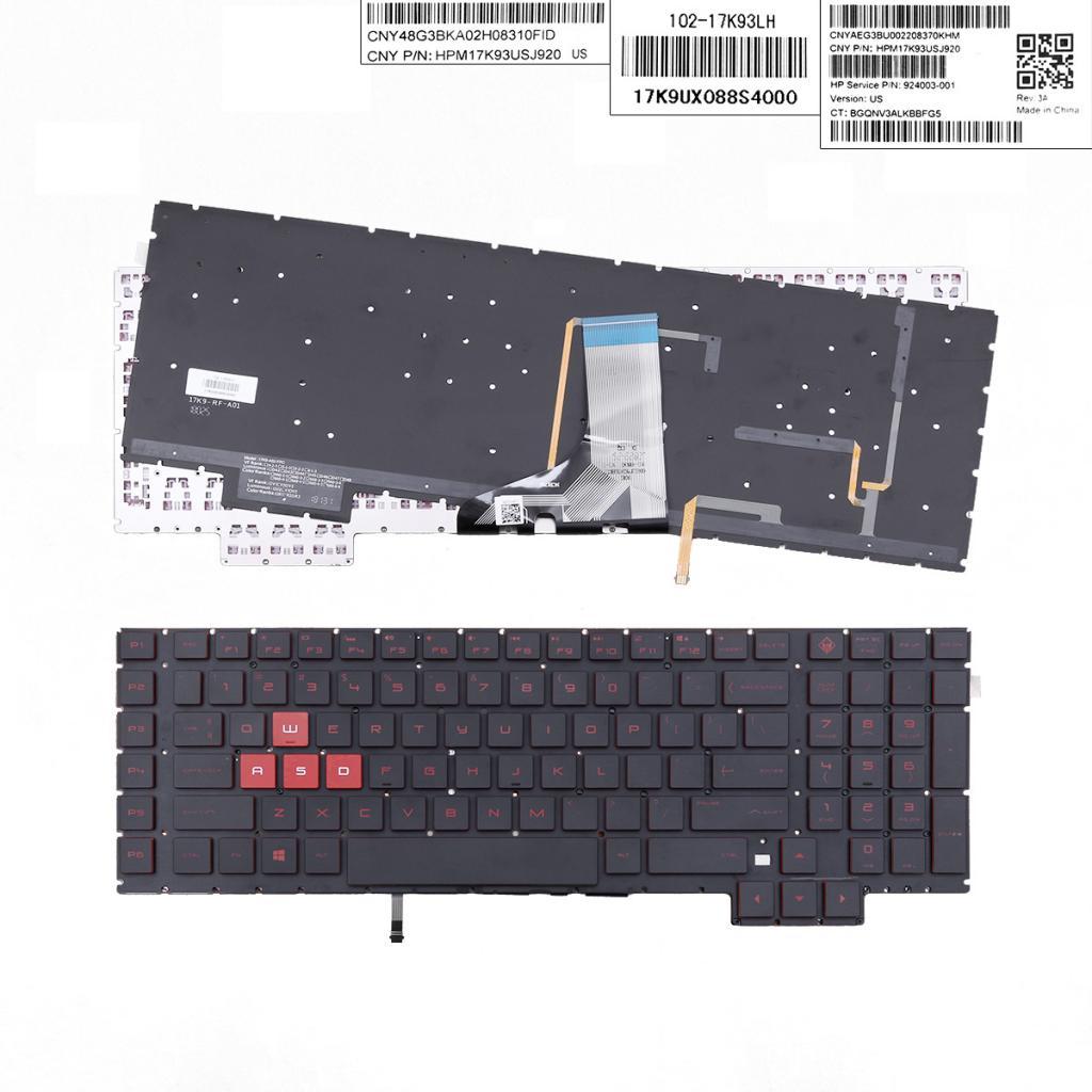 Replacement US English Backlit Keyboard for Omen 17-AN Part