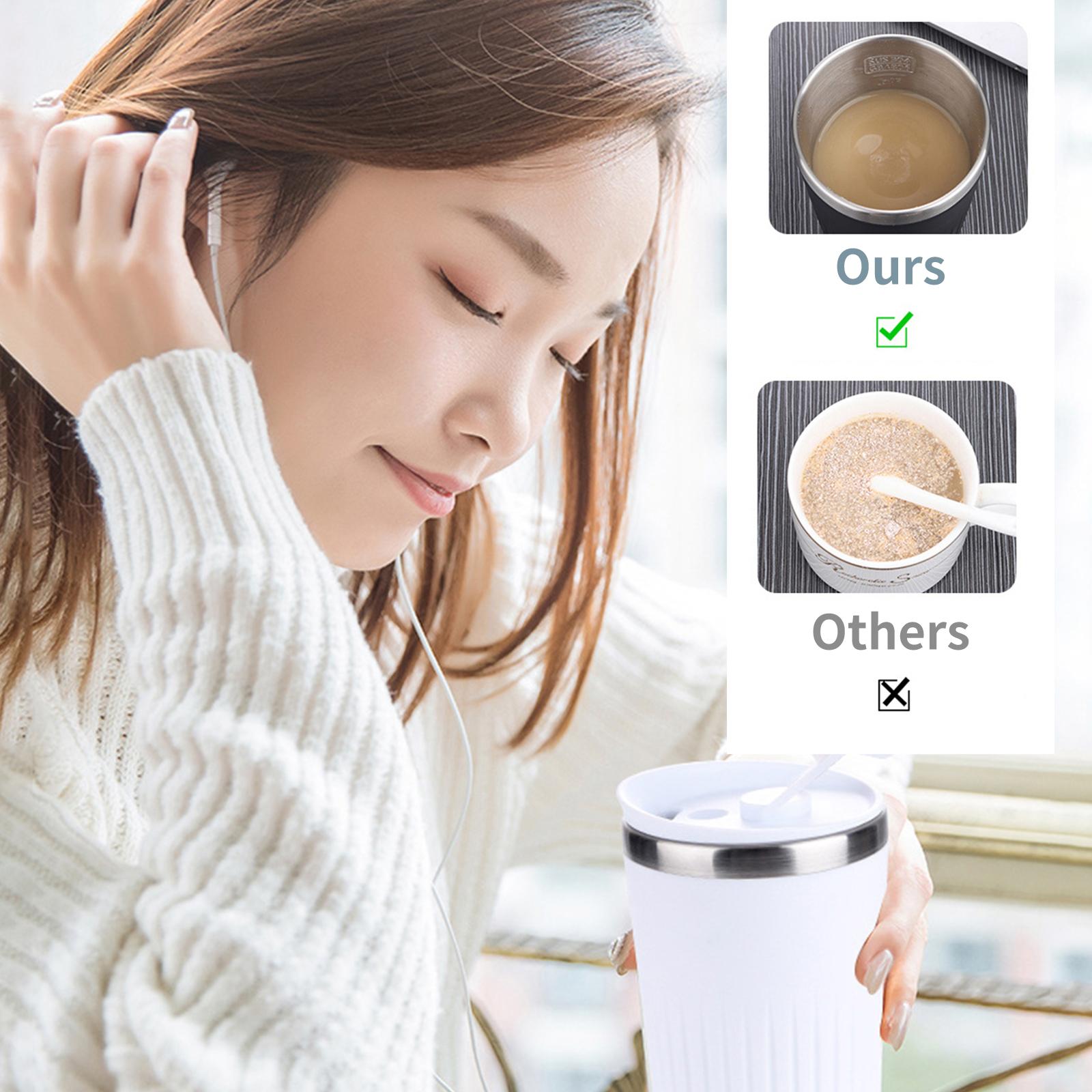 Cốc Tự Khuấy 300Ml Thép Không Gỉ Có Nắp 3 Tốc Độ Tự Động Khuấy Bằng Từ Tính