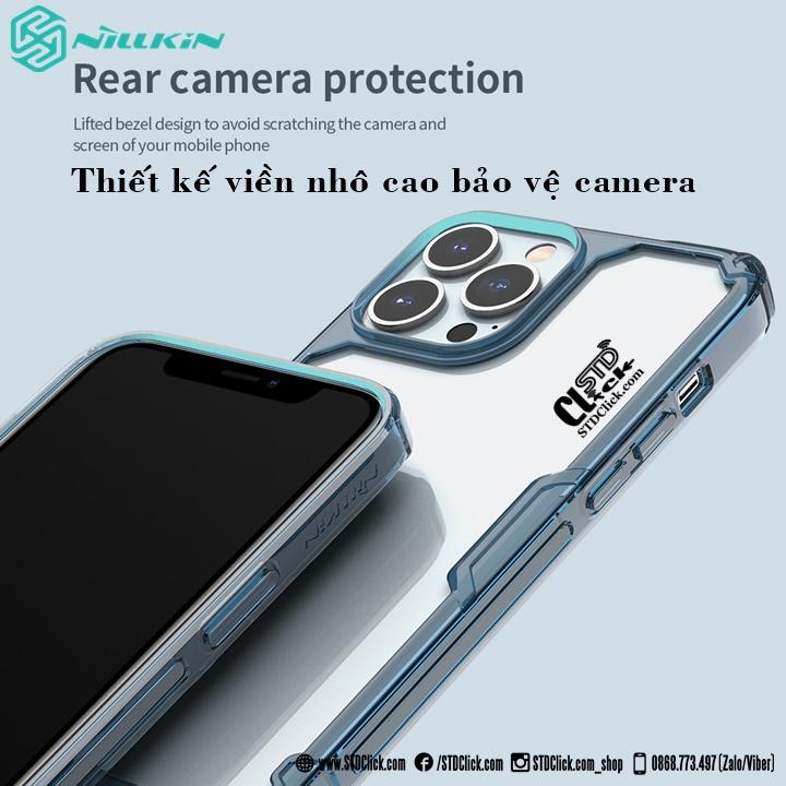 ỐP LƯNG DÀNH CHO ĐIỆN THOẠI IPHONE 13 PRO NILLKIN NATURE TPU PRO LƯNG KÍNH PC TRONG VIỀN DẺO