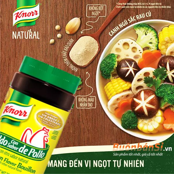 Bột Nêm Gà Knorr Chicken Flavor Bouillon 1.14kg. Date 03/2024