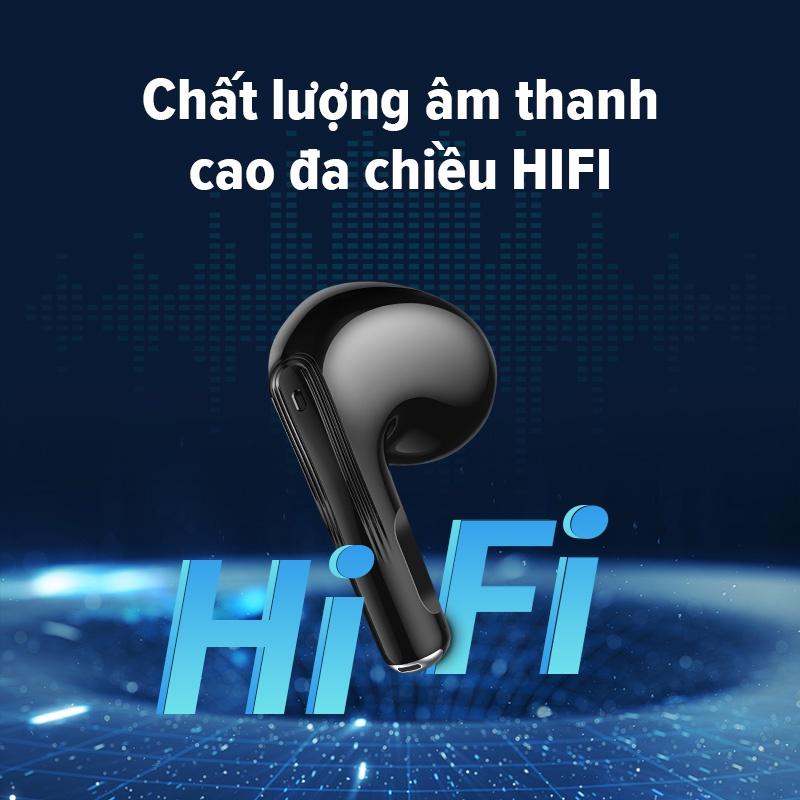 Tai nghe Bluetooth BASIKE TW58 Mini TWS BT5.0 Kết nối không dây Micrô tích hợp HiFi Stereo HD Chất lượng âm thanh - Hàng Nhập Khẩu