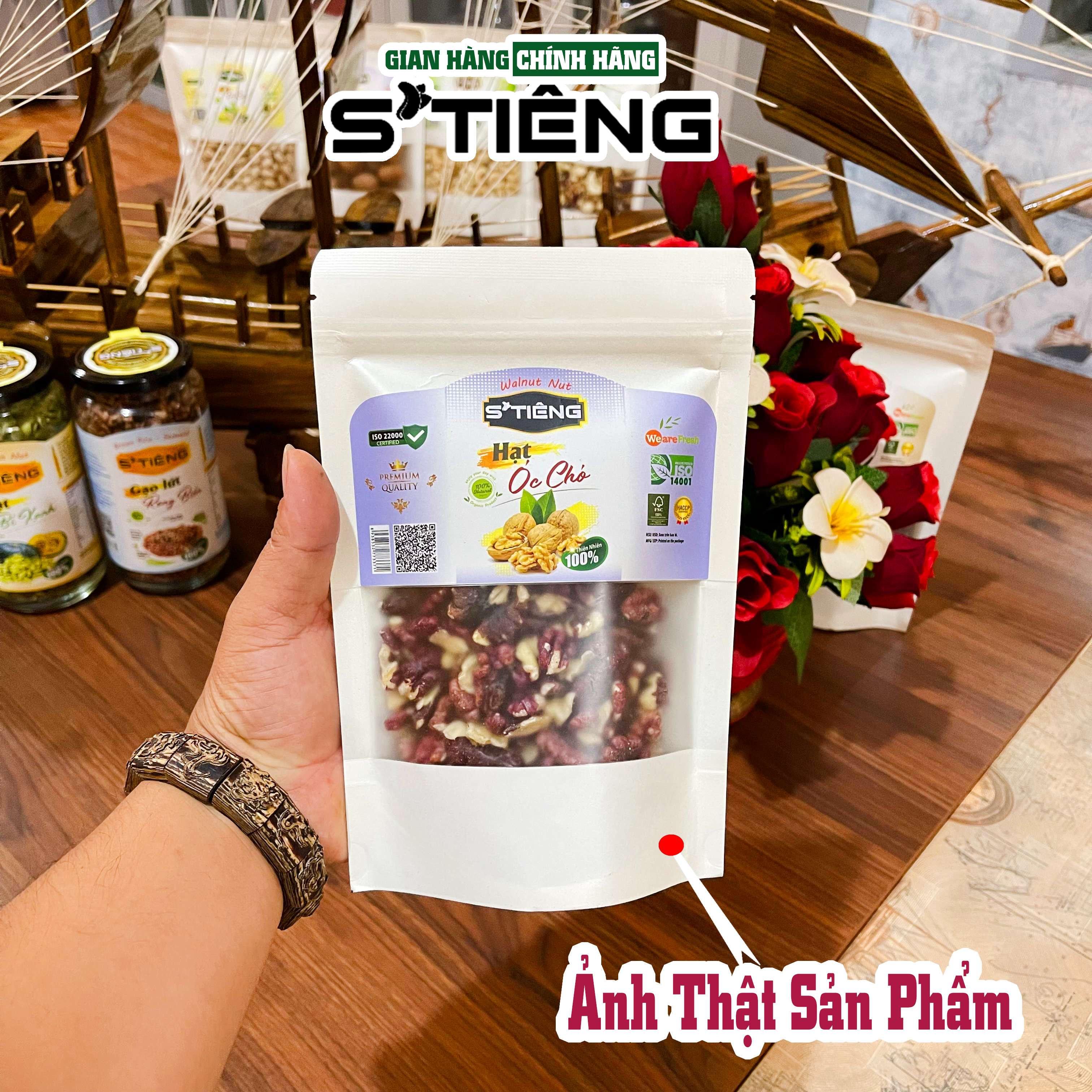 500Gr Nhân Hạt Óc Chó Đỏ STIENG Nhập Khẩu Mỹ Sạch Vỏ Ăn Liền Hoặc Chế Biến Món Ăn