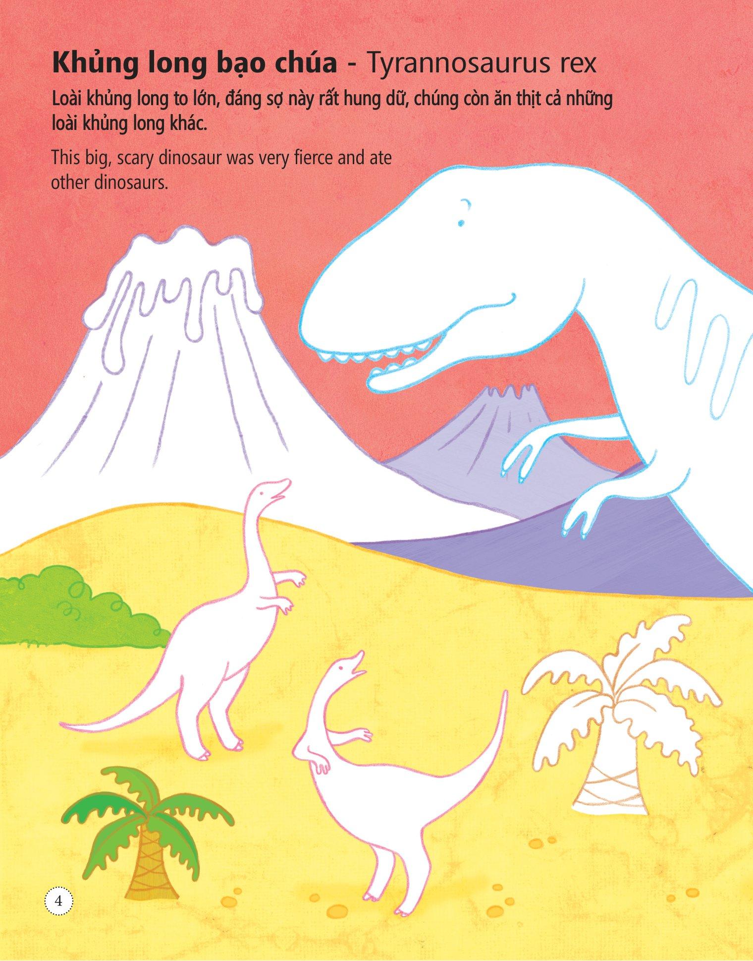Tô Màu Bóc Dán - Khủng Long - Dinosaurs