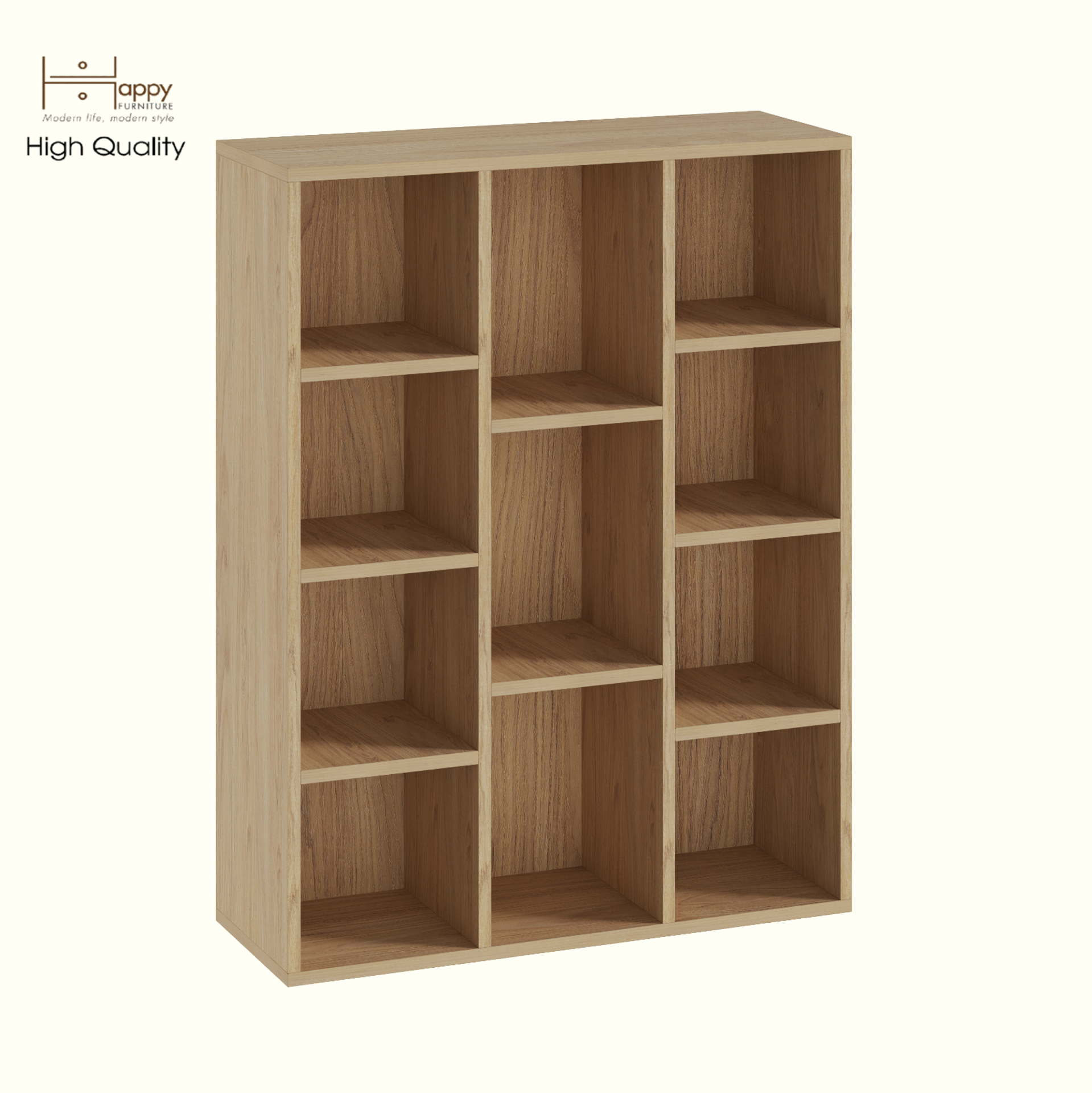 HAPPY FURNITURE , Kệ sách nhiều ngăn - CATY , KSA_098 , 77cm x 28cm x 100cm DxRxC