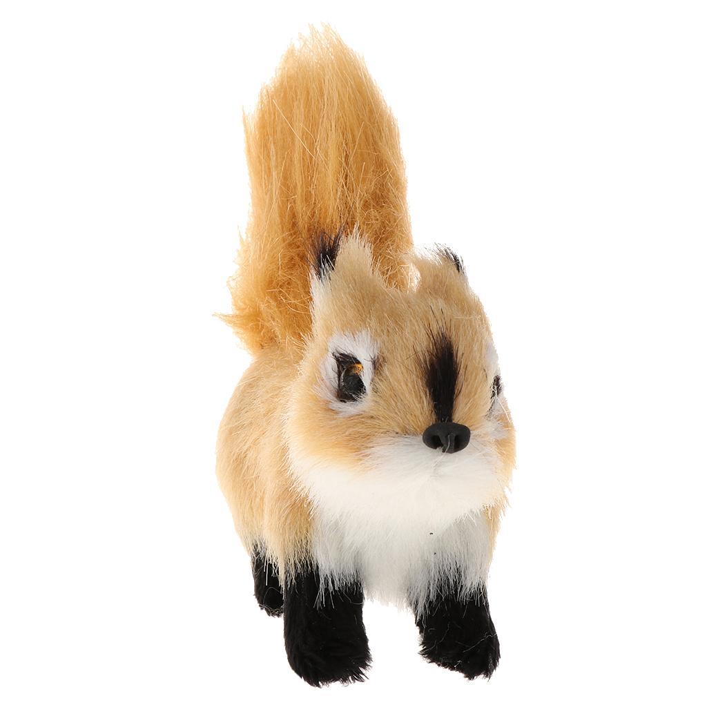 2X Simulation Animal Squirrel Figure Soft Plush Toy for Home Decoration