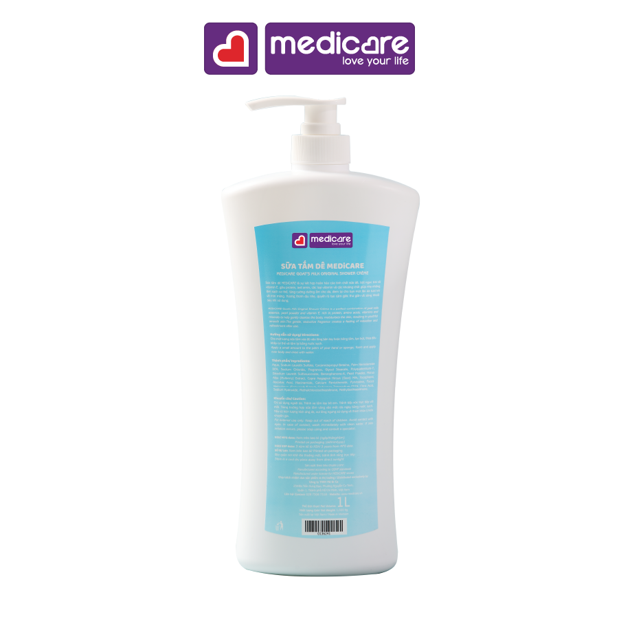 Sữa tắm dê MEDiCARE chai 1 lít