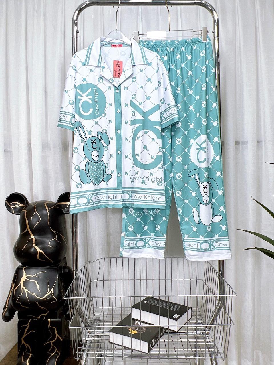 Đồ bộ vải Thun Lạnh Bigsize 60kg~85kg, Pyjama, Tay Ngắn TL_TN_05